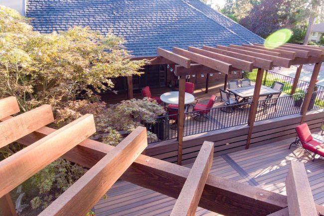 top view of back deck