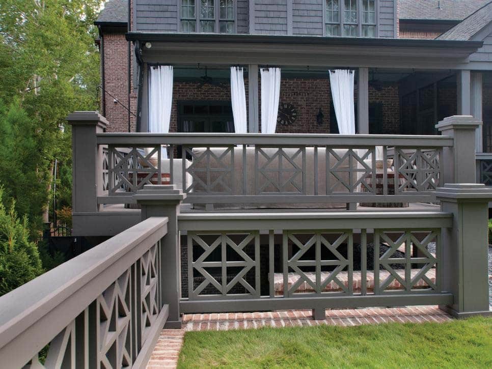 Custom fabricated deck railing