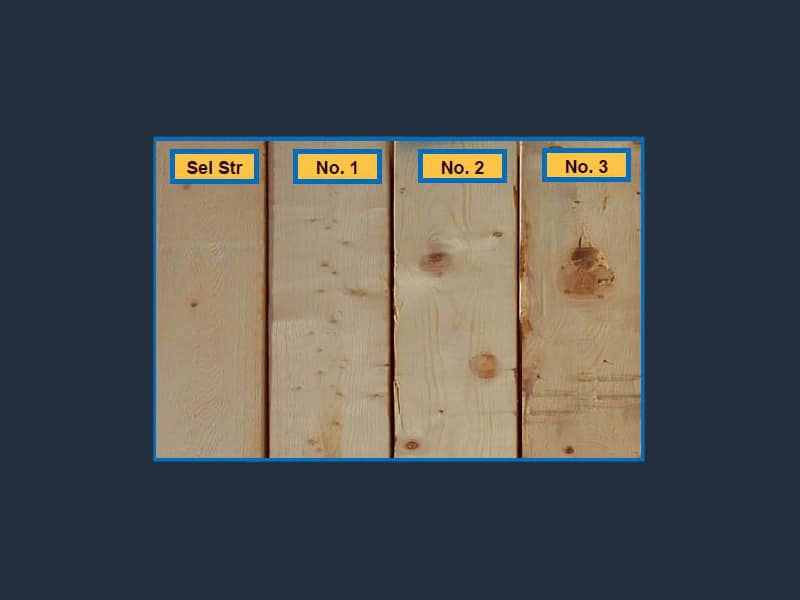 Deck joist lumber Sel Str, No 1-3