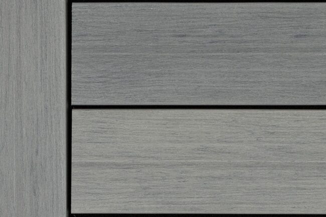 Decorators Vista decking board in Silverwood color.